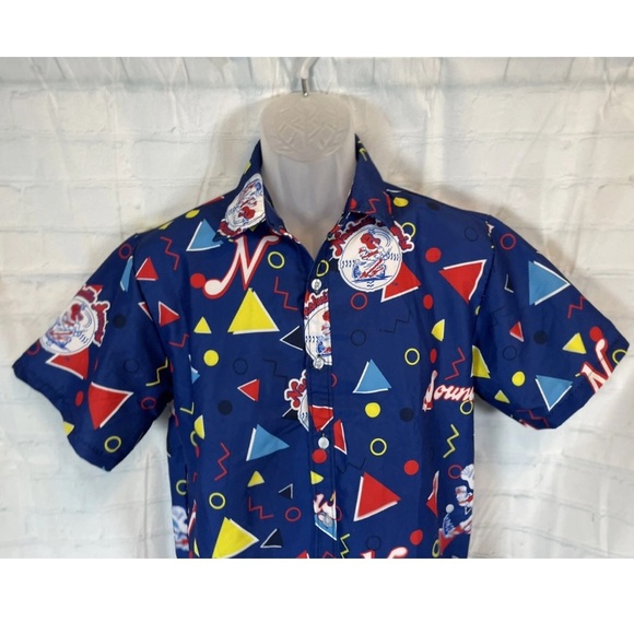 Nashville Sounds Baseball Decades Button Down Top Shirt Adult M SGA Brewers 2000 - Picture 10 of 15
